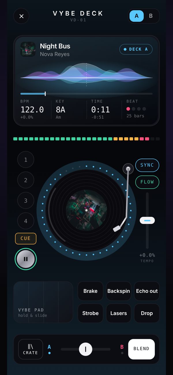 VYBE DJ deck